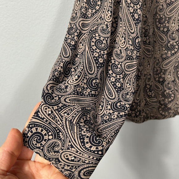 Vintage Land’s End Silk Shirt 80s 90s style size 8 - Picture 4 of 16